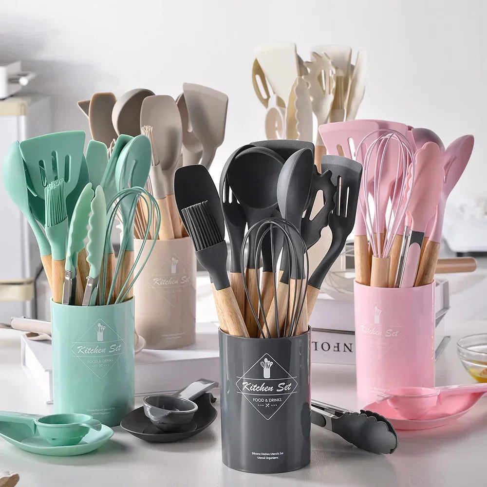 Non-Stick Silicone Kitchen Utensil Set